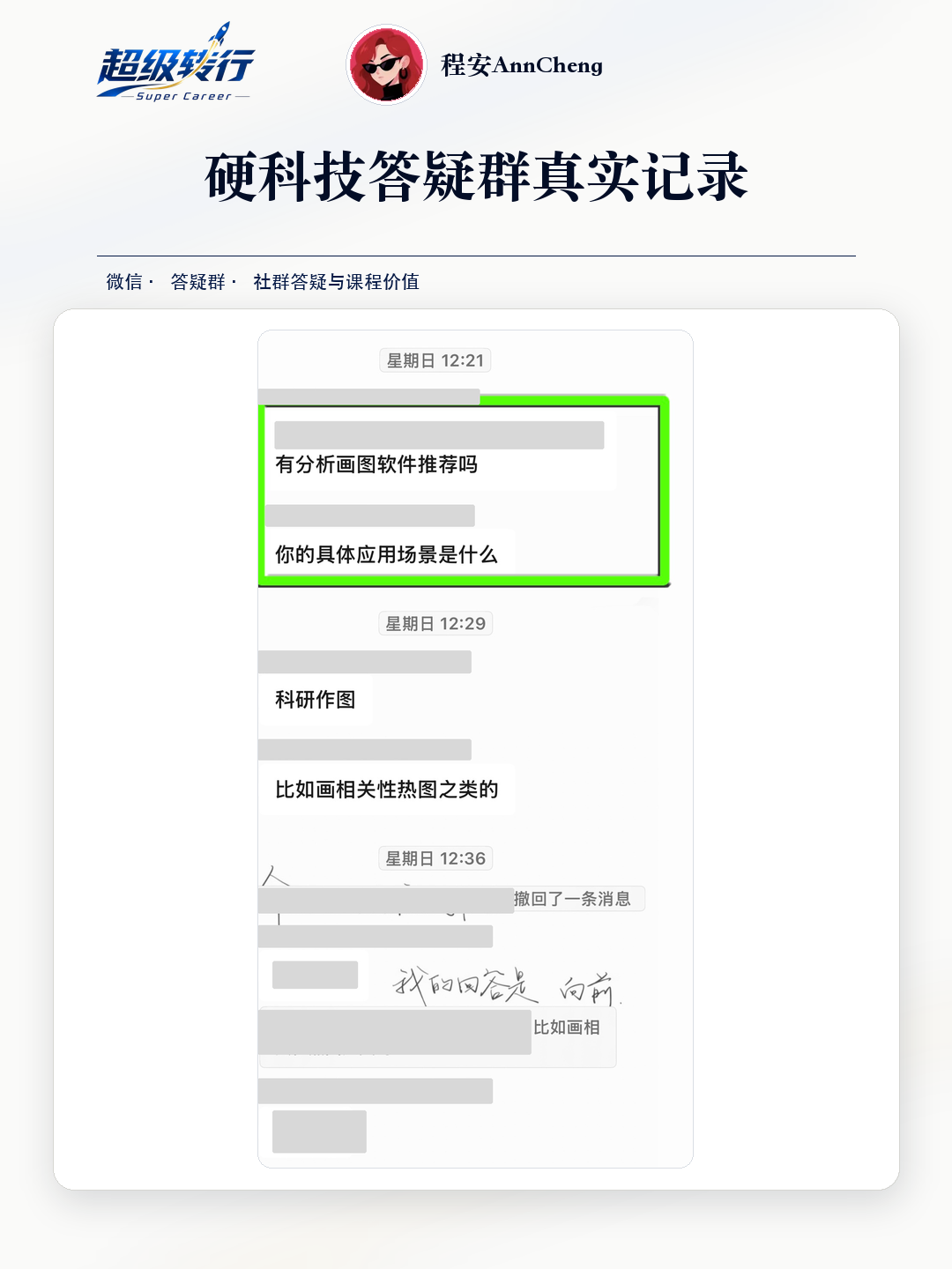 硬科技答疑群真实反馈：社群答疑 数据分析绘图工具交流，第1张